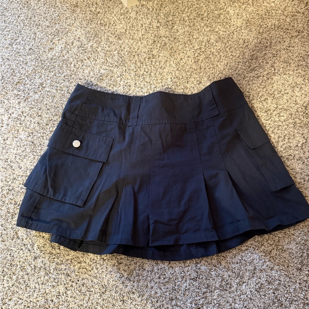 Le Lis Navy Skirt with Pocket Detail